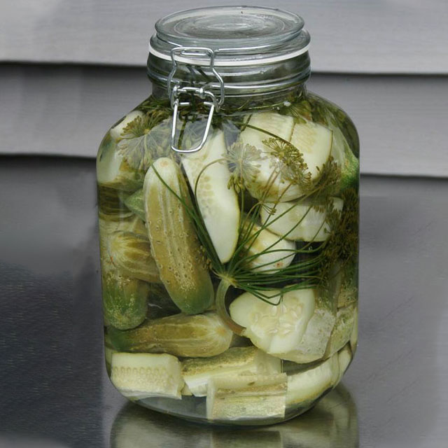 clear square glass pickle jar wholesale