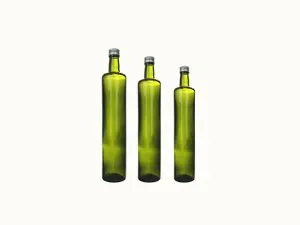 round green olive oil bottle