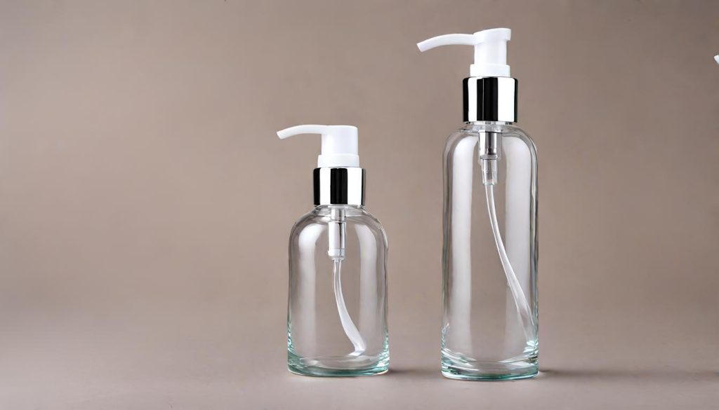 glass lotion bottle