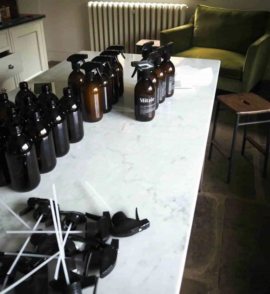 amber glass bottle