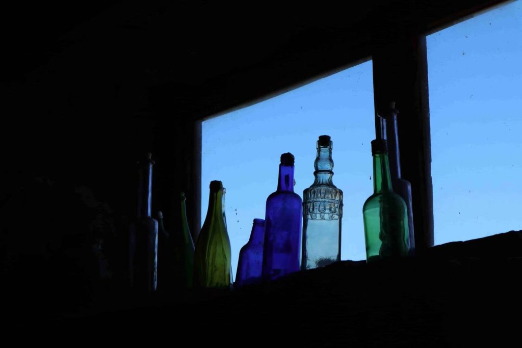 glass bottles