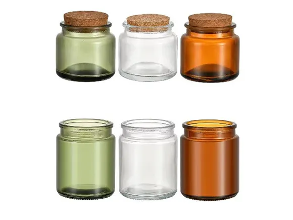 Glas-Apothekerkerzengläser in mehreren Farben und Größen