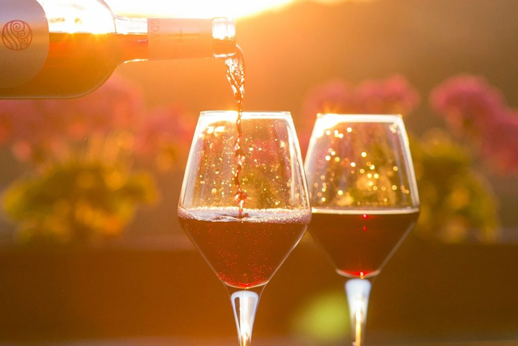 red wine glass