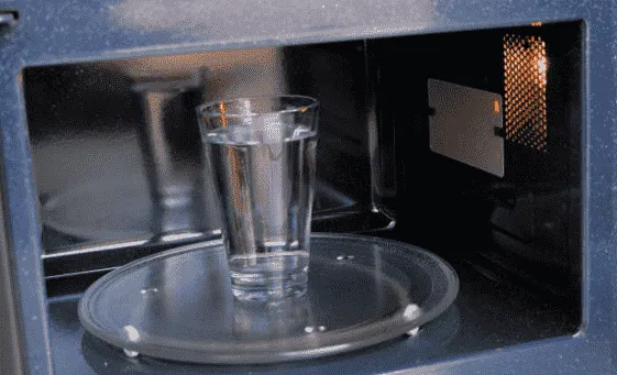 glass in the microwave