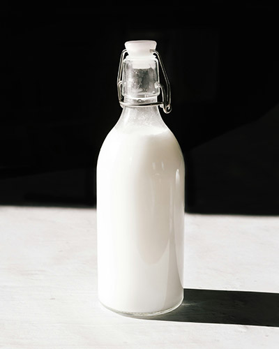 glass milk bottle