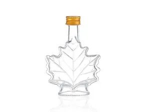glass syrup bottle with lid