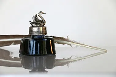 glass ink bottle