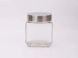 16.7oz 25oz 26.7oz 33.3oz 40oz 50oz 66.7oz Vintage Square Glass Food Storage Jars With Lids Wholesale