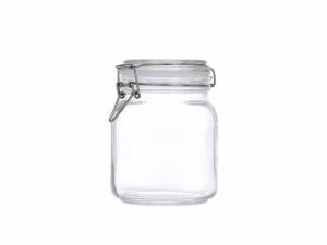 16oz(500ml) 25oz(750ml) 34oz(1000ml) Glass Storage Jars with Lids Wholesale For Food Kitchen