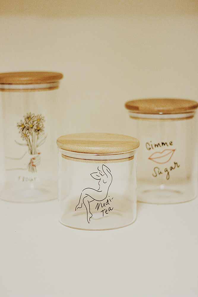 borosilicate glass jars with lids for food storage
