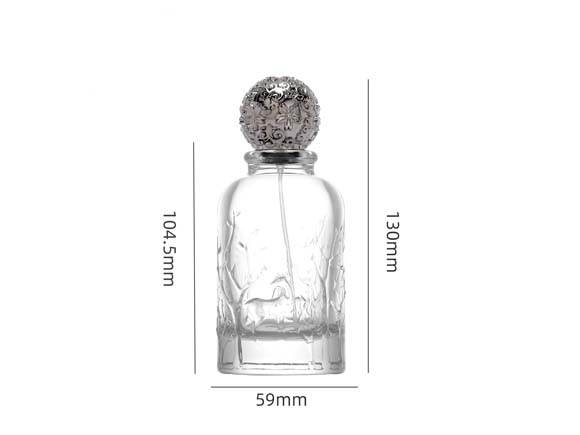 100ml 高級丸型香水瓶 卸売 金属キャップ付き - 信頼できるガラス瓶