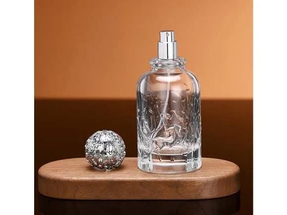 100ml 高級丸型香水瓶 卸売 金属キャップ付き - 信頼できるガラス瓶