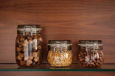 glass storage jars