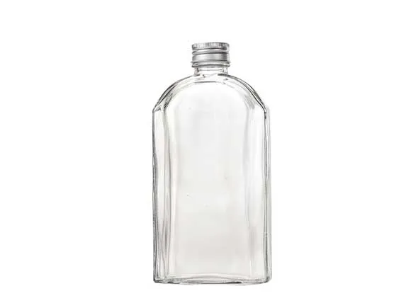 100ml 200ml 250ml 300ml 500ml Flat Square Clear Glass Beverage Bottles With Screw Cap Wholesale