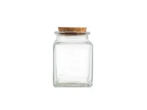 50ml Square Glass Jars With Wood Cork For Food Storage Wholesale