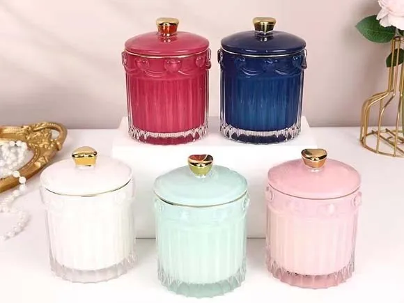 Glazen pot met kaarsen | Cadeau shop julians