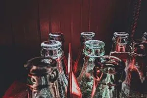 glass soda bottles