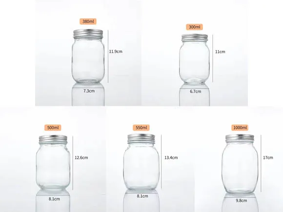 10-33 oz (ca. 280-935 ml) große, quadratische und runde Einmachgläser mit Schraubverschluss – Großhandel – Zuverlässiger Hersteller von Glasflaschen, -gläsern und -behältern