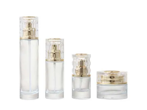 30g-120ml Luxury Wholesale 50g Glass Cosmetic Jars with Lids Lotion Bottles Bulk