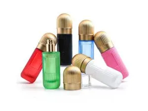 30ml Colored Empty Fancy Glass Perfume Spray Bottles with Gold Caps Wholesale