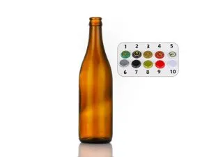 540ml(18oz) Amber Glass Empty Beer Bottles Supplier Wholesale with Caps