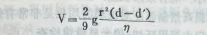 formula of the rising velocity of a bubble in molten glass