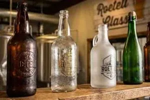 glass beer bottles