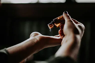 glass essential oil bottles