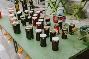 glass storage jars for food
