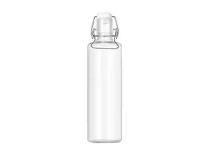 20oz 33oz Cylinder Clear Glass Bottles With Swing Top Lids Wholesale