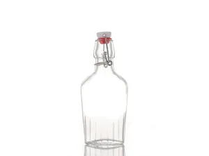 5oz 8oz 12oz 16oz Flask Swing Top Clear Glass Bottles Wholesale