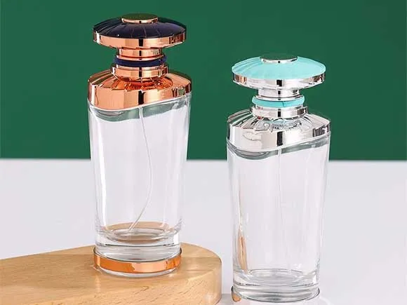 Blue Golden Perfume Sprayer Bottles 15 Crimp with lids