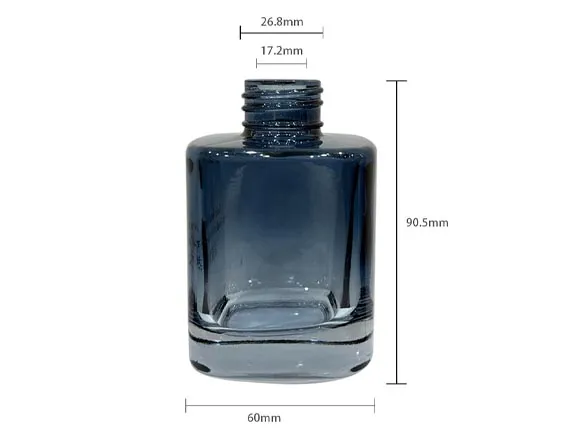 100ml 車用 スクエアラウンドガラスリードディフューザーボトル