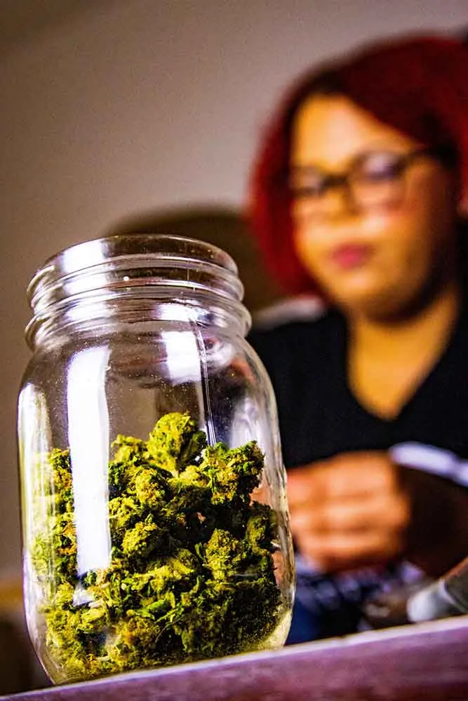 glass cannabis jars