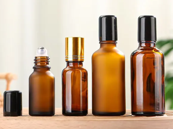 Amber Glass Roller Bottles Wholesale With Lids For Essential Oil