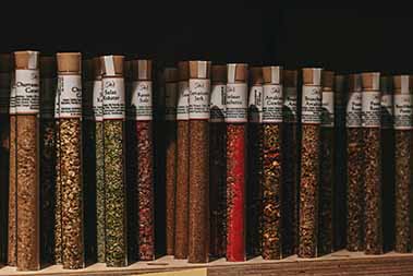 glass spice jars