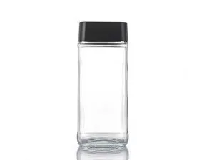 200ml 400ml Square Glass Coffee Food Storage Jars with Lids Wholesale