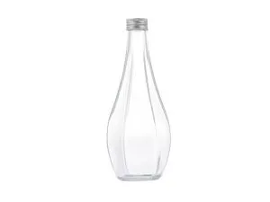 8oz 12oz 16oz Hexagon Glass Juice Beverage Bottles with Lids Wholesale