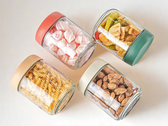 Glass Food Storage Jars with Lids