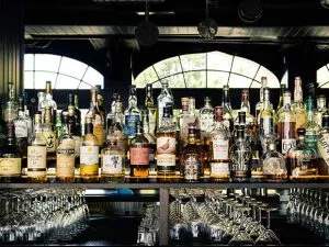 glass alcohol bottles