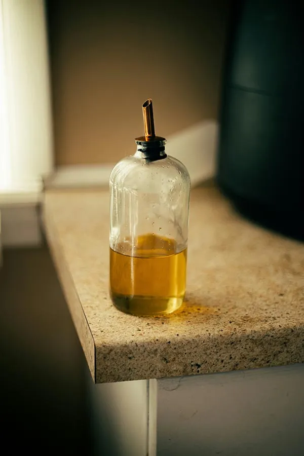 glass oil bottle