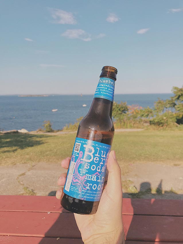 glass root beer bottle