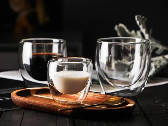Borosilicate Double Wall Glass Coffee Mugs