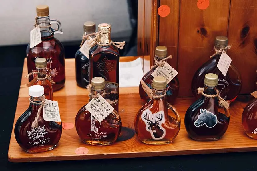 maple syrup glass bottles