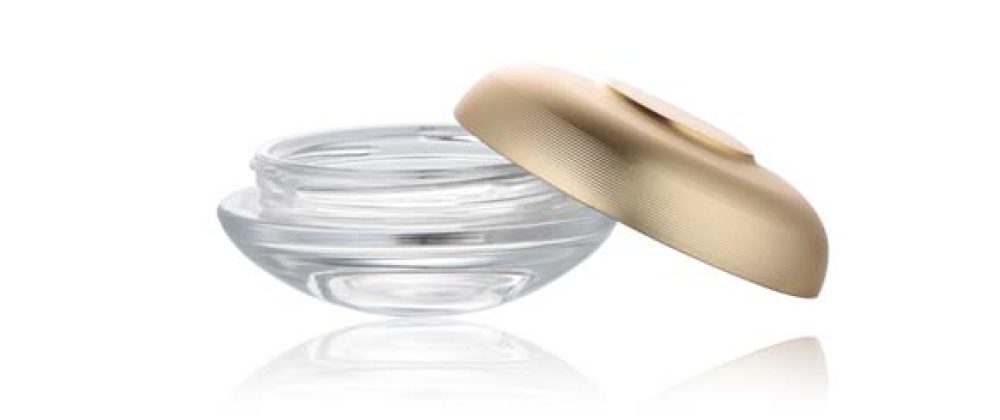 30g 50g Luxury Glass Cosmetic Cream Jars Wholesale with Golden Lids