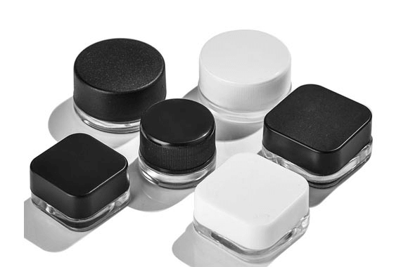 3g 5g 9g Round Square Wholesale Glass Concentrate Jars With CR Lids Weed Cannabis Containers