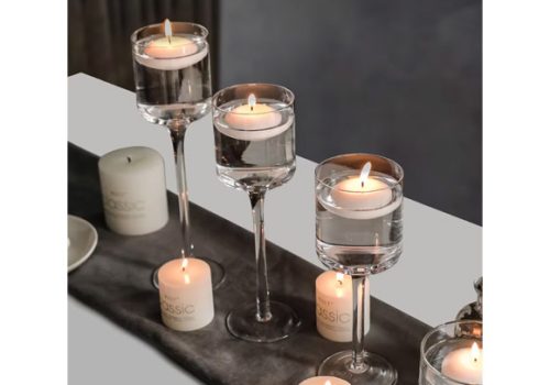 Glass Cylinder Tall Glass Candle Holder