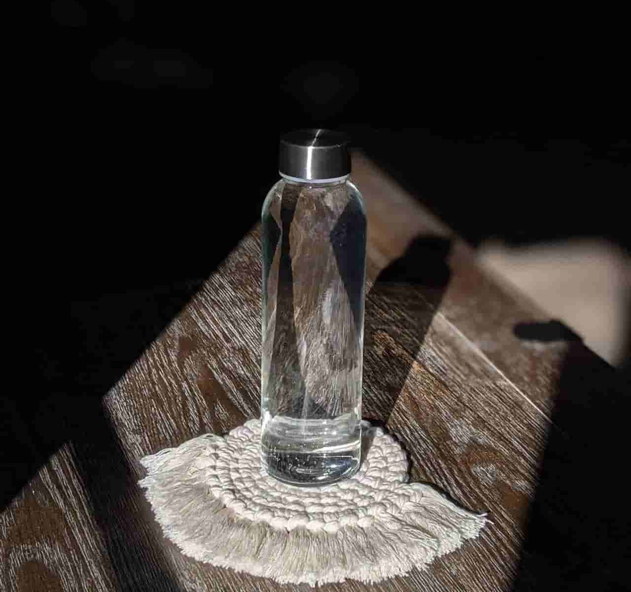 glass water bottle